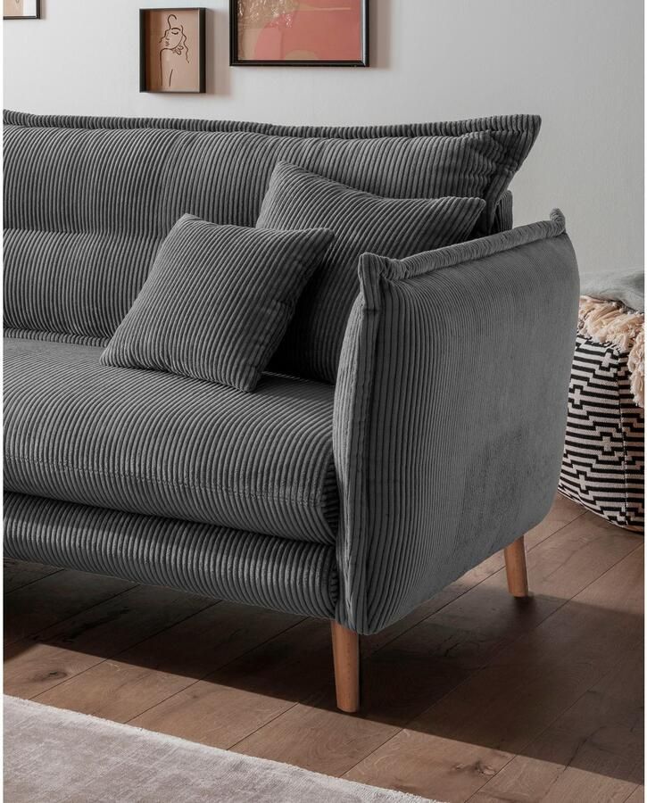 INOSIGN Hoekbank Lazio modern en comfortabel smalle armleuningen geweldige detailafwerking