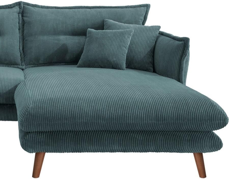 INOSIGN Hoekbank Lazio modern en comfortabel smalle armleuningen geweldige detailafwerking