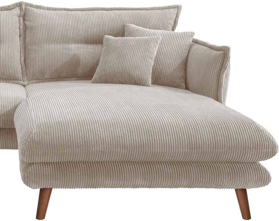 INOSIGN Hoekbank Lazio modern en comfortabel smalle armleuningen geweldige detailafwerking