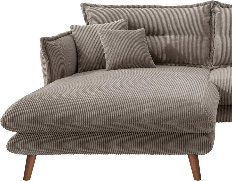 INOSIGN Hoekbank Lazio modern en comfortabel smalle armleuningen geweldige detailafwerking