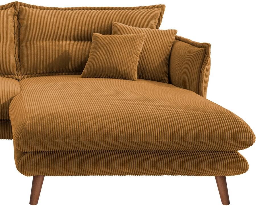 INOSIGN Hoekbank Lazio modern en comfortabel smalle armleuningen geweldige detailafwerking