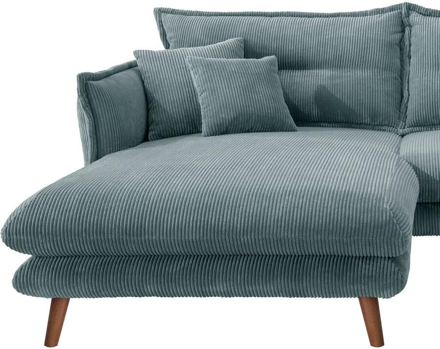 INOSIGN Hoekbank Lazio modern en comfortabel smalle armleuningen geweldige detailafwerking