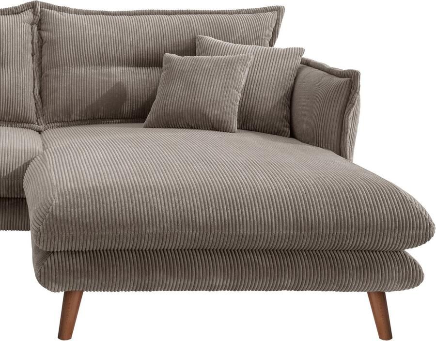 INOSIGN Hoekbank Lazio modern en comfortabel smalle armleuningen geweldige detailafwerking