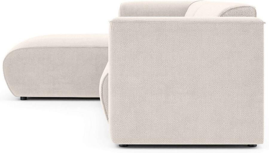 INOSIGN Hoekbank MERID L-vorm (257 cm) tijdloos & stijlvol ontwerp Uitgebreid gepolsterd in cord chenille en structuur