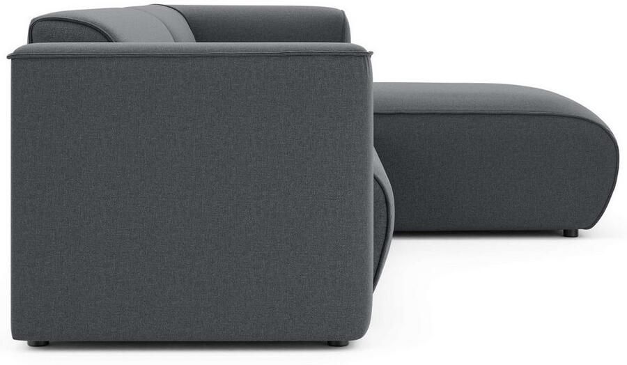 INOSIGN Hoekbank MERID L-vorm (257 cm) tijdloos & stijlvol ontwerp Uitgebreid gepolsterd in cord chenille en structuur