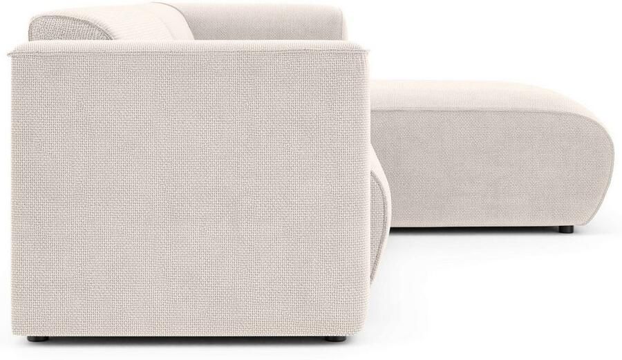 INOSIGN Hoekbank MERID L-vorm (257 cm) tijdloos & stijlvol ontwerp Uitgebreid gepolsterd in cord chenille en structuur