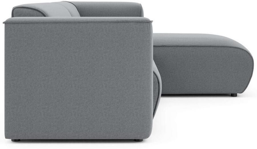 INOSIGN Hoekbank MERID L-vorm (257 cm) tijdloos & stijlvol ontwerp Uitgebreid gepolsterd in cord chenille en structuur