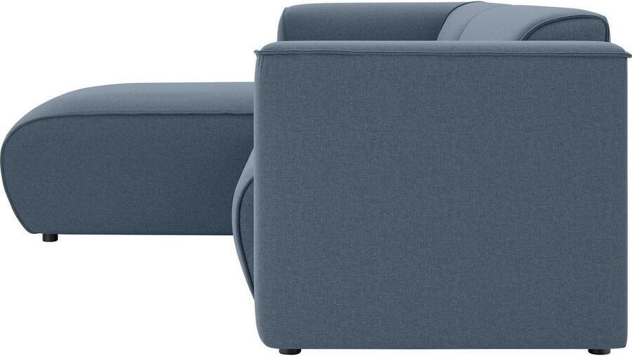 INOSIGN Hoekbank MERID L-vorm (257 cm) tijdloos & stijlvol ontwerp Uitgebreid gepolsterd in cord chenille en structuur