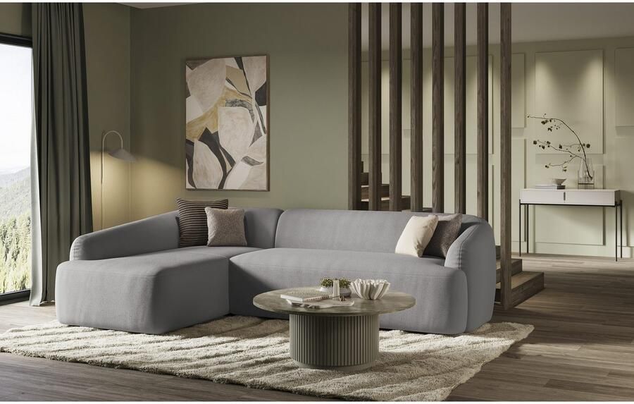 INOSIGN Hoekbank Nergal organisch design Breedte 296cm L-vorm Modern ontwerp eenvoudige uitstraling stijlvolle blikvanger in de woonkamer