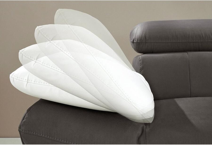 INOSIGN Hoekbank Solution L-vorm met arm- en hoofdbordverstelling optioneel met slaapfunctie