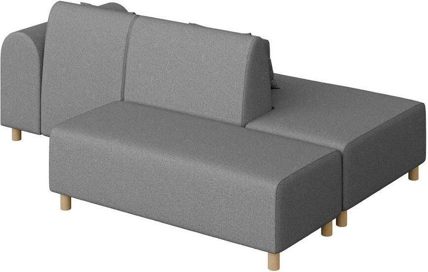 INOSIGN Hoekbank Suyala L-vorm met poef