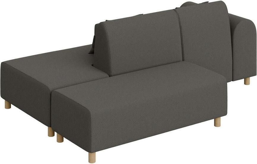 INOSIGN Hoekbank Suyala L-vorm met poef