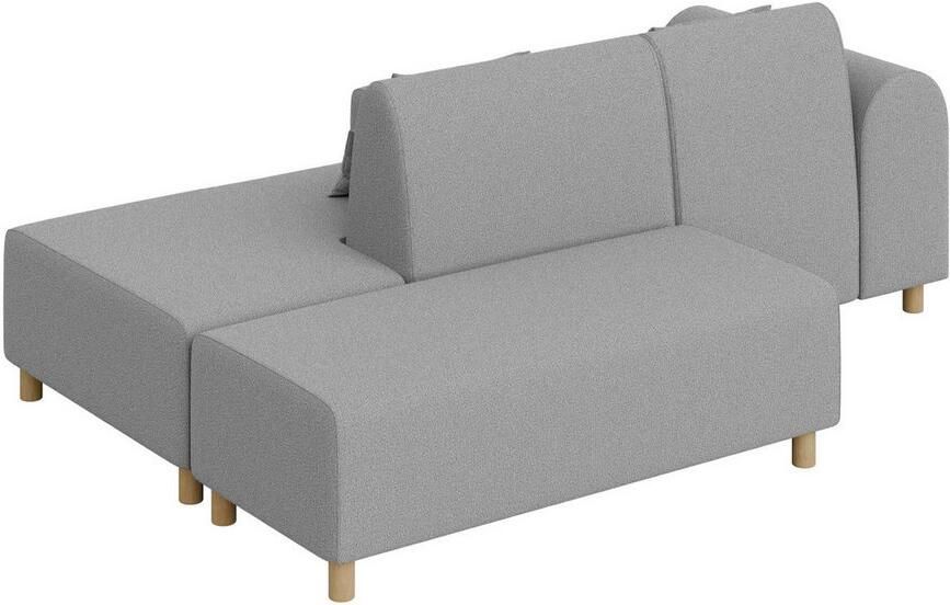 INOSIGN Hoekbank Suyala L-vorm met poef