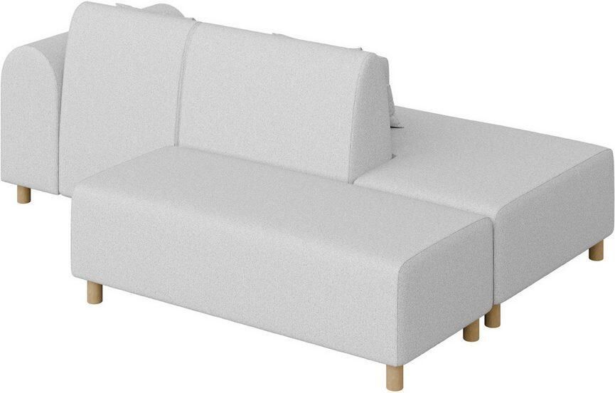 INOSIGN Hoekbank Suyala L-vorm met poef