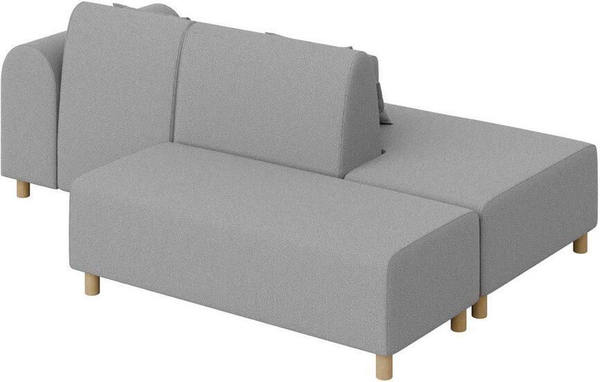 INOSIGN Hoekbank Suyala L-vorm met poef