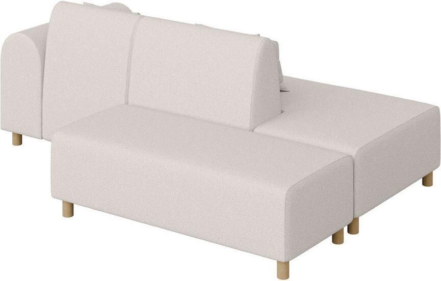 INOSIGN Hoekbank Suyala L-vorm met poef