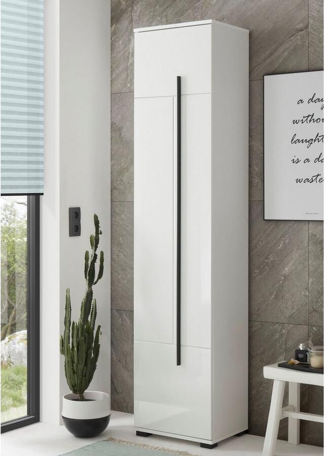 INOSIGN Hoge kast Cantara badkamerkast in hoogglans wit hoge kast in modern ontwerp