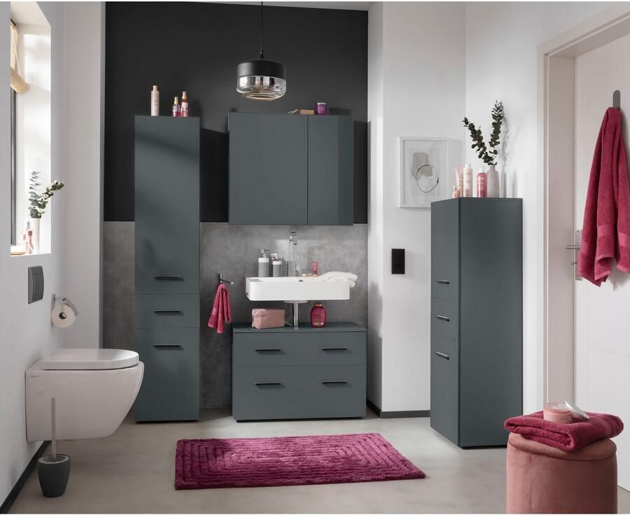 INOSIGN Hoge kast Skara 3 verstelbare planken achter de deuren breedte 38 cm hoogte 18 cm