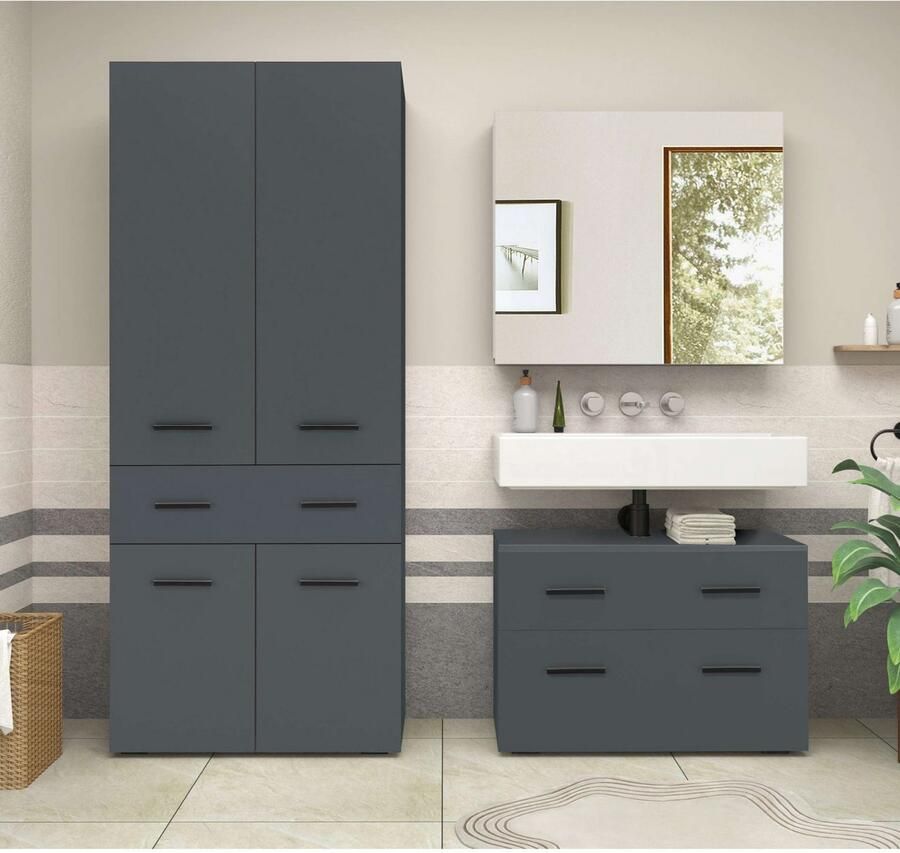 INOSIGN Hoge kast Skara met drie verstelbare legplanken