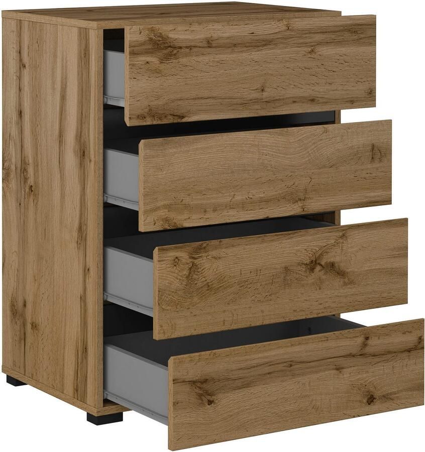 INOSIGN Kast Cross Breedte 60 cm moderne greeploze sideboard 4 lades