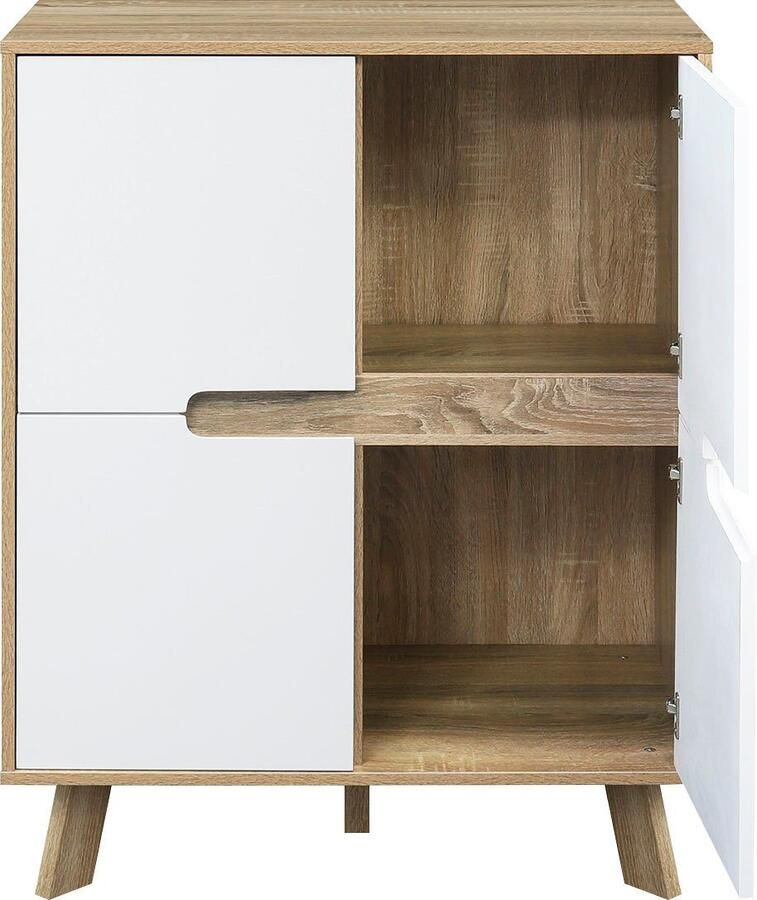 Artistiq Living Artistiq Opbergkast Gonzalo 102 x 80cm Naturel Wit