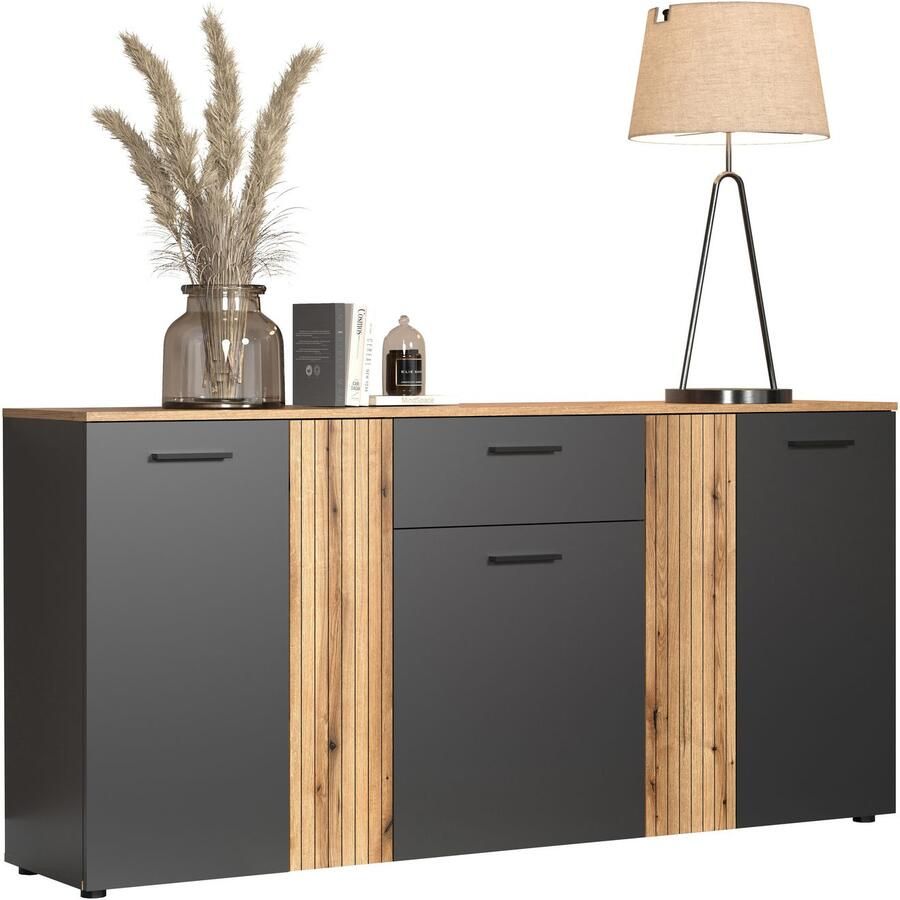 INOSIGN Kast Estepona Sideboard met aanpasbare deuren met groefontwerp