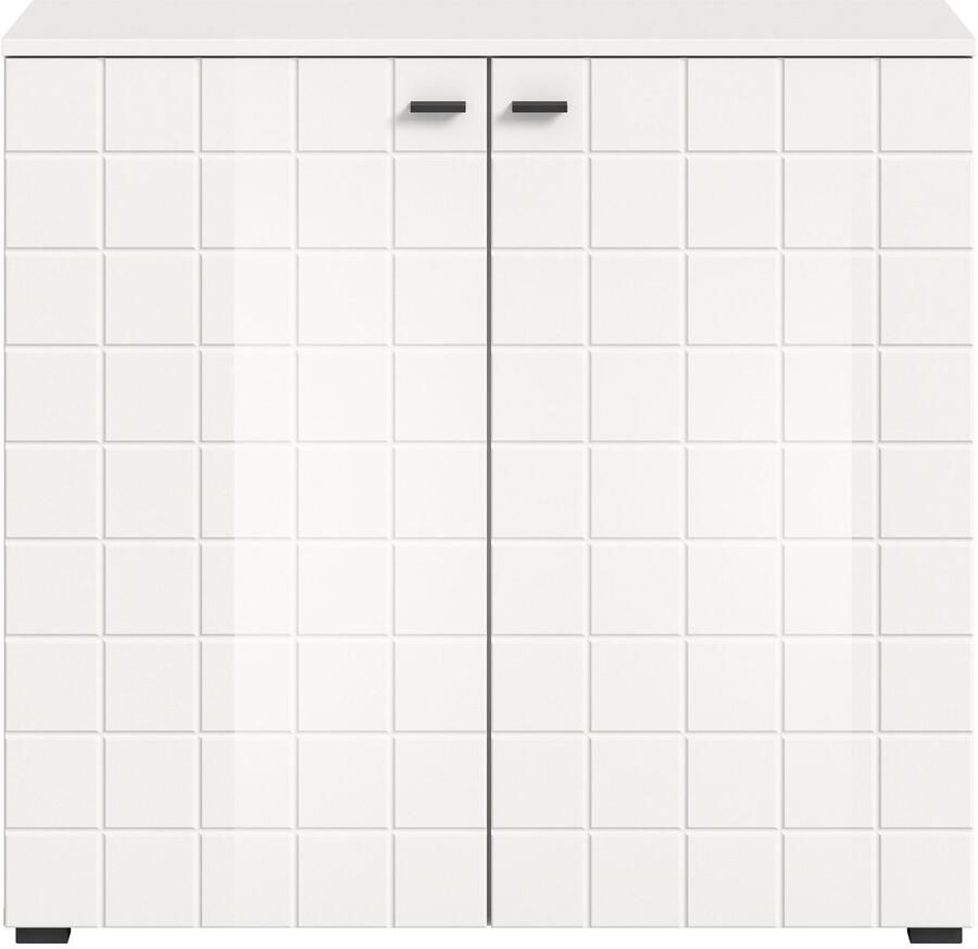 INOSIGN Kast Gora breedte 92 cm gefreesde front in wafelstructuur hoogglans