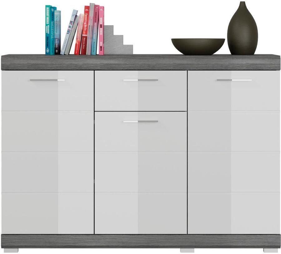 INOSIGN Kast Siena breedte 120 cm 3 deuren 1 lade 5 legplanken 8 vakken