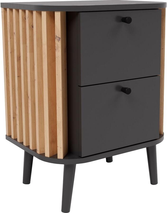 INOSIGN Kast Stavanger Hoogte 60 cm Paneel-stokjes-uitstraling 2 Lades (1 stuk)