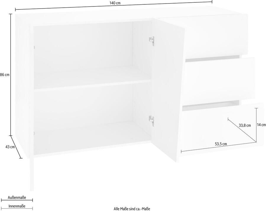 INOSIGN Kast VEGA Breedte 140 cm