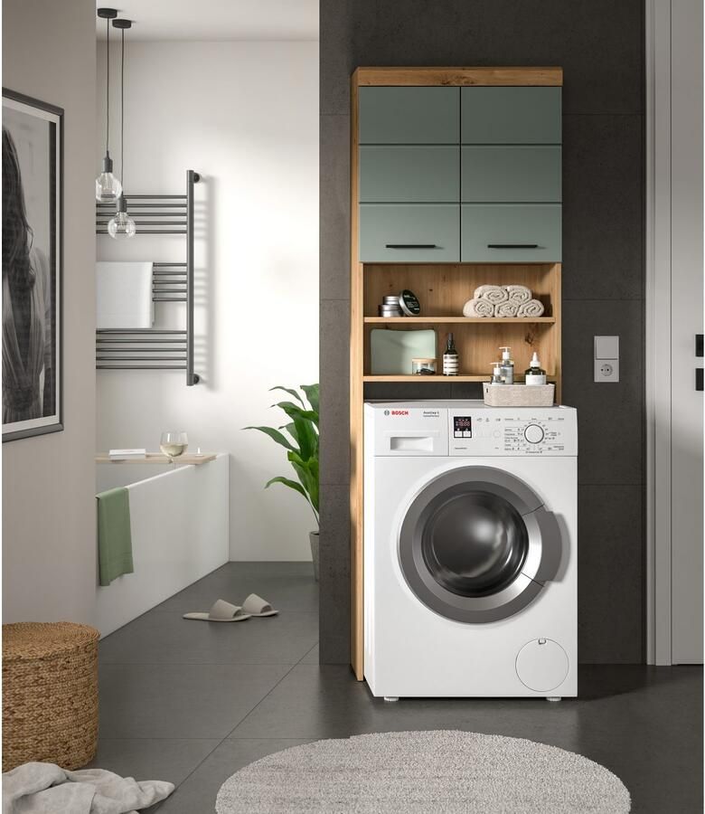 INOSIGN Kast voor wasmachine Siena breedte 63 cm voor wasmachine & droger 2 deuren MDF-front