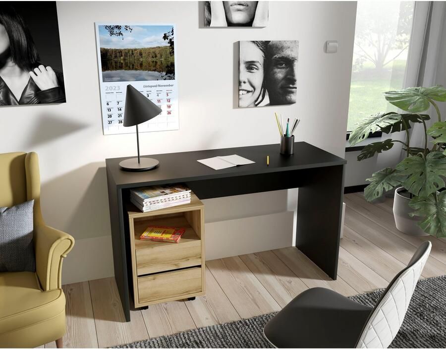 INOSIGN Kantoormeubelset AGAPI bestaande uit bureau en verrijdbaar ladeblok in een modern ontwerp (set 2-delig)