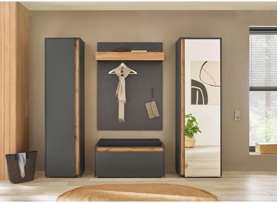 INOSIGN Kledingkast GiRON CiTY moderne kast schoenenkast met opbergruimte 10 vakken modern ontwerp deur aan beide zijden monteerbaar 50 cm breed