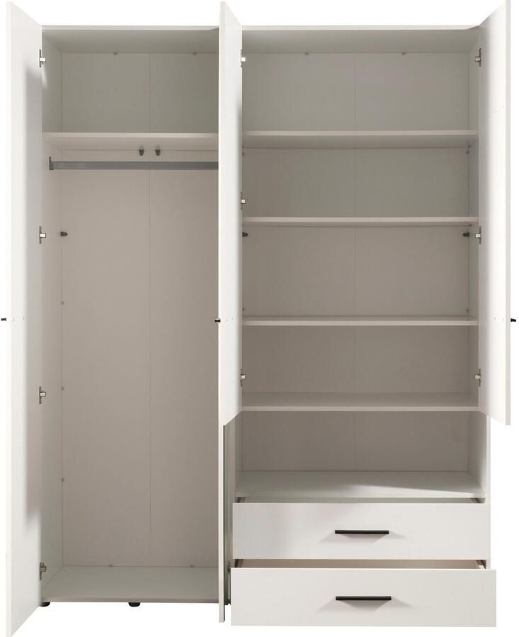 INOSIGN Kledingkast Leon FSC -gecertificeerd houtmateriaal met spiegel binneninrichting en 2 lades 127 5x55x205 5 cm