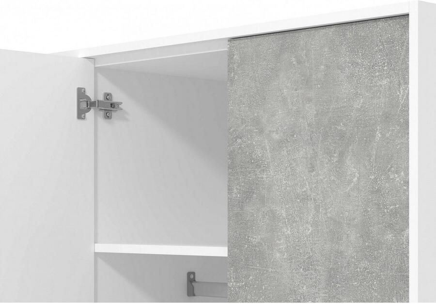 INOSIGN Kledingkast Varadero 2 moderne kleurcombinaties met zwarte handgrepen met 1 spiegeldeur in de breedtes 119 en 157 cm fsc-gecertificeerd