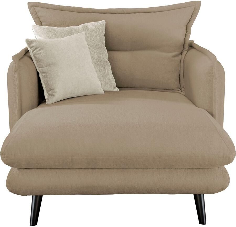 INOSIGN Loveseat LAZIO moderne fauteuil met een comfortabele bekleding 2 stuks decoratieve sierkussens