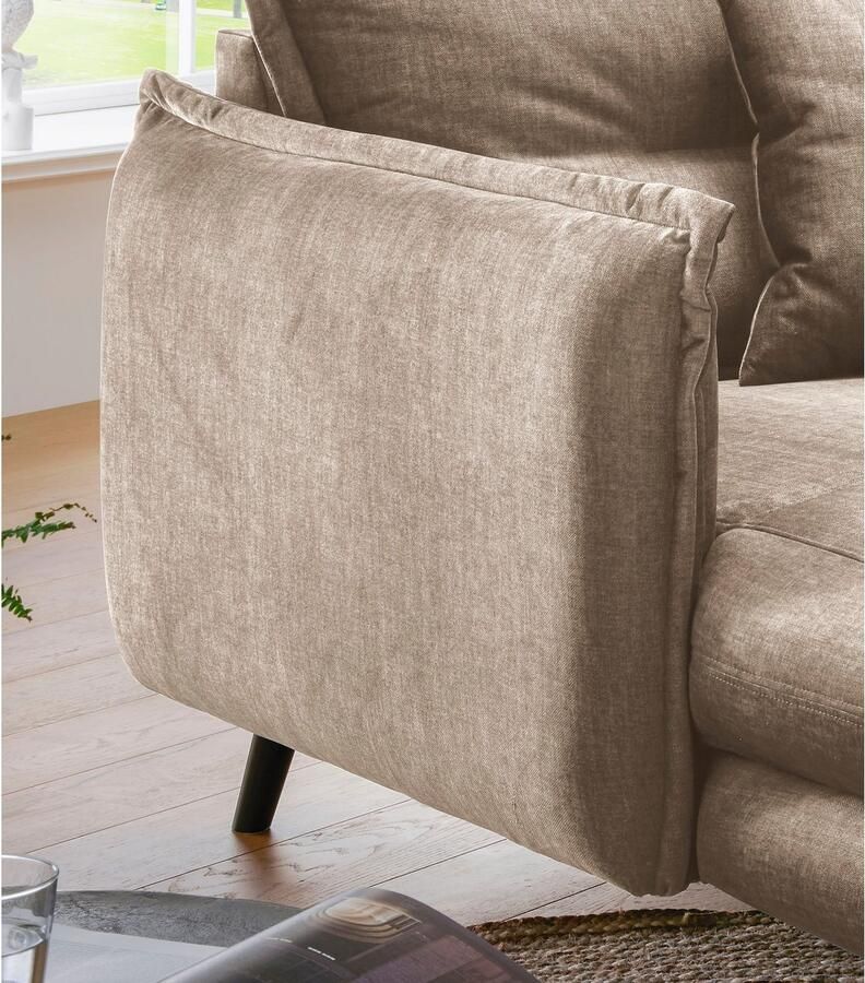 INOSIGN Loveseat LAZIO moderne fauteuil met een comfortabele bekleding 2 stuks decoratieve sierkussens