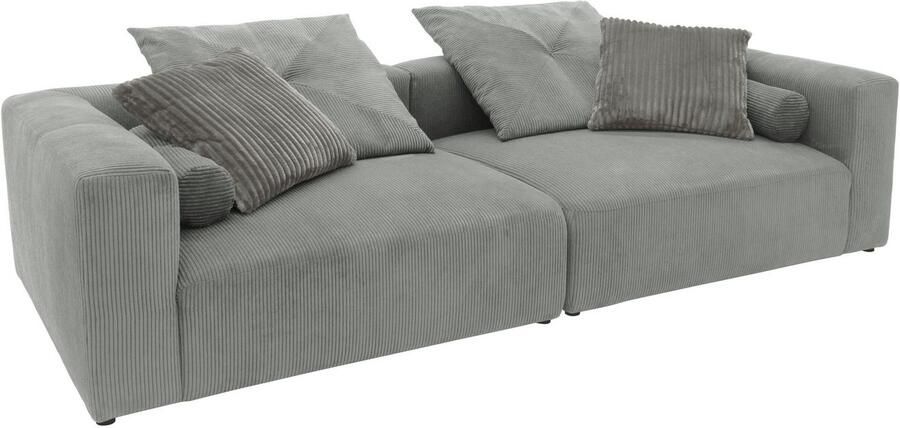 INOSIGN Megabank Suyana met binnenvering bxdxh: 304x135x69 cm sierkussen + kussenrollen