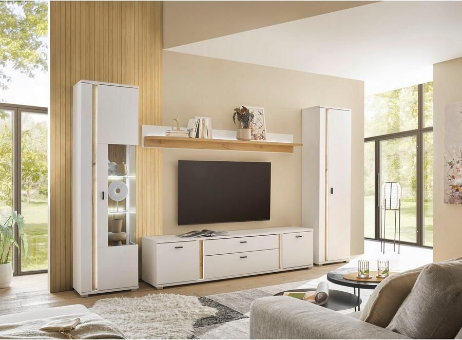 INOSIGN Multifunctionele kast Long Island in moderne trendkleur inclusief verticale verlichting breedte 55 cm (1 stuk)