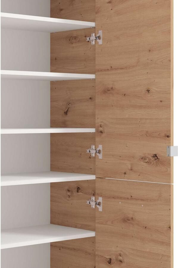 INOSIGN Schoenenkast Menorca schoenenkast opslagkast schoenenrek breedte 90 cm met vier deuren in moderne en elegante kleuren met twee spiegels