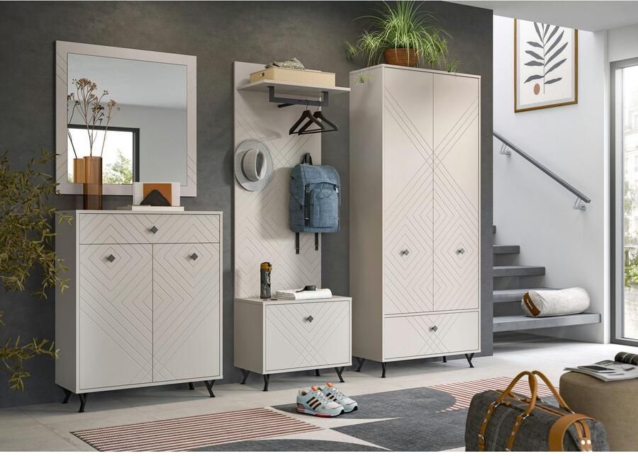 INOSIGN Wandspiegel Mento Hoogte 140 cm doorlopende lijst met ornamentfrezing grote spiegeloppervlakte garderobespiegel gangspiegel halspiegel