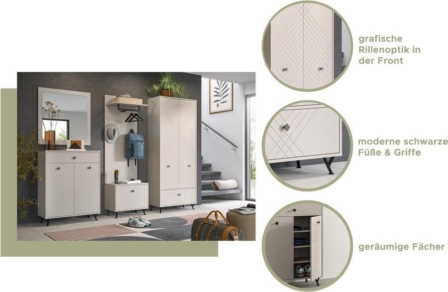 INOSIGN Wandspiegel Mento Hoogte 140 cm doorlopende lijst met ornamentfrezing grote spiegeloppervlakte garderobespiegel gangspiegel halspiegel