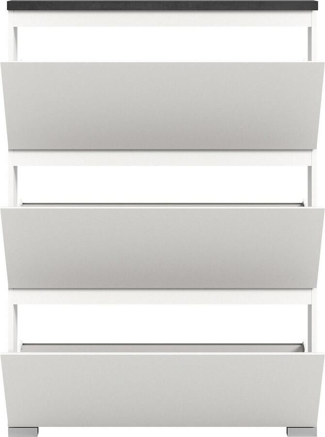 INOSIGN Schoenenkast Skoskap Diepte 18 cm 3 Deurtjes met schoenrol plaats voor 12 paar schoenen