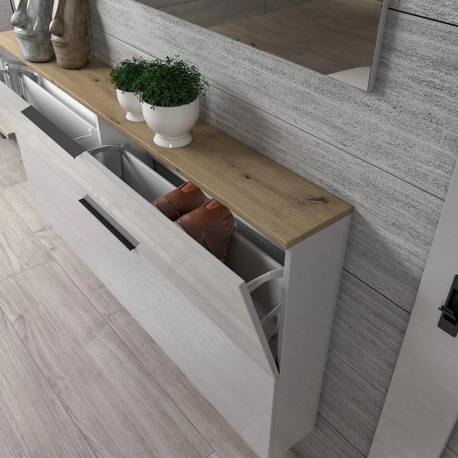 INOSIGN Schoenenkast SPACE schoenenkipper schoenenkast schoenencommode slechts 19 cm diep