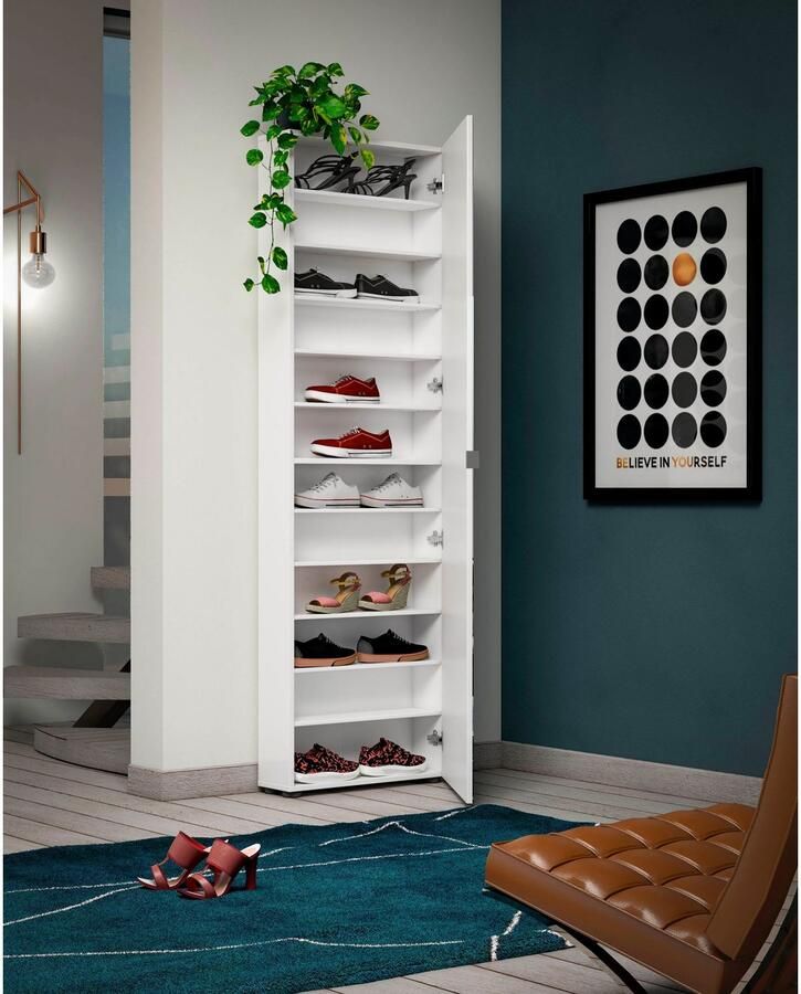 INOSIGN Schoenenkast Tozzi schoenenrek schoenencommode hoogglans gelakt slechts 20 cm diep