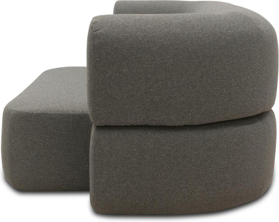 INOSIGN Slaapbank Denair ovaal pocketvering slaapbank organisch design. Breedte 208cm 2-zitsbank kan worden omgevormd tot een ligoppervlak door hem neer te klappen