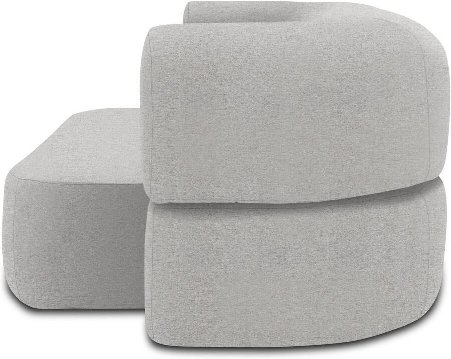 INOSIGN Slaapbank Denair ovaal pocketvering slaapbank organisch design. Breedte 208cm 2-zitsbank kan worden omgevormd tot een ligoppervlak door hem neer te klappen