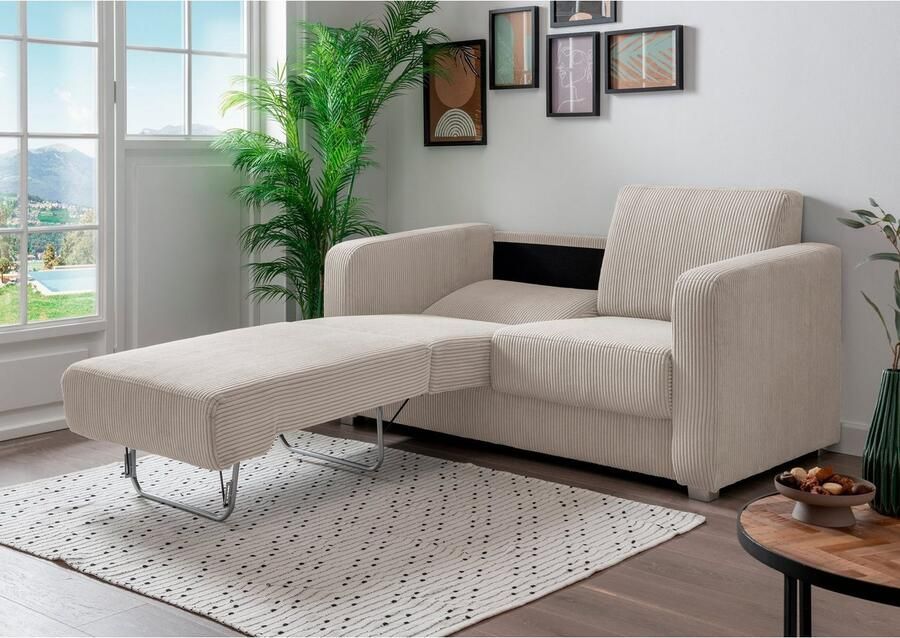 INOSIGN Slaapbank Mia probleemoplosser bank enkele uittrek slaapbank tijdloos en comfortabel