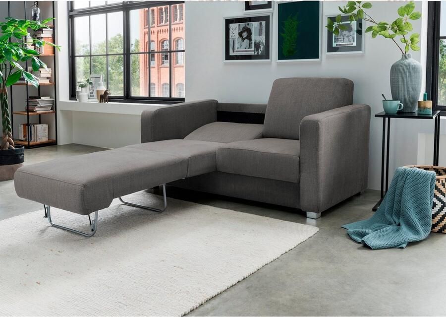 INOSIGN Slaapbank Mia probleemoplosser bank enkele uittrek slaapbank tijdloos en comfortabel