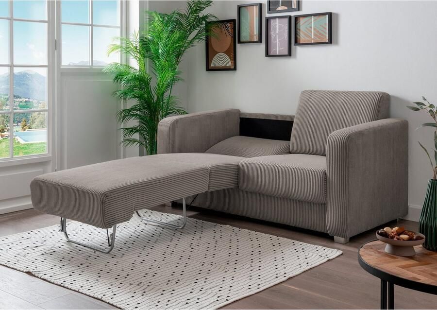 INOSIGN Slaapbank Mia probleemoplosser bank enkele uittrek slaapbank tijdloos en comfortabel